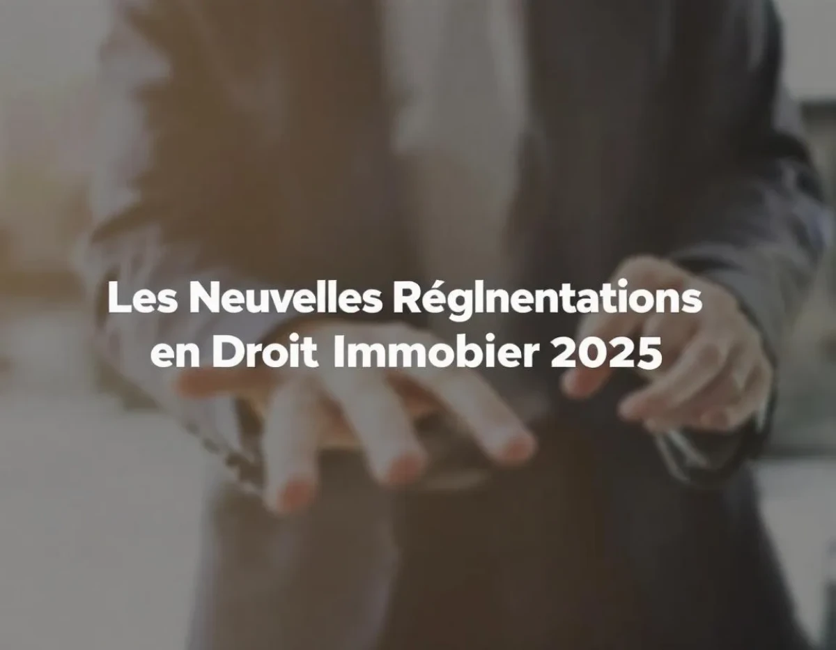 Les Nouvelles Réglementations en Droit Immobilier 2025