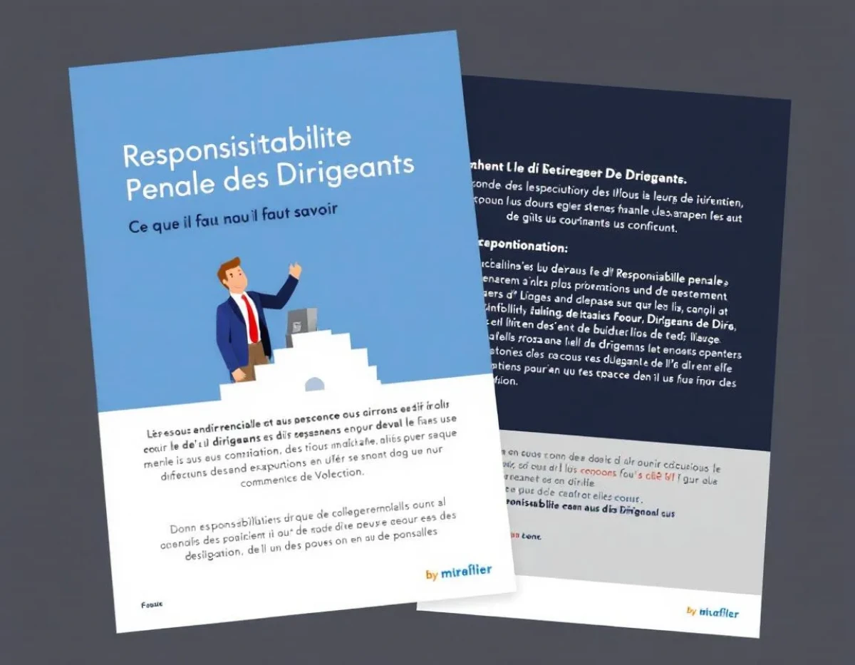 Responsabilité Pénale des Dirigeants : Ce Qu'il Faut Savoir